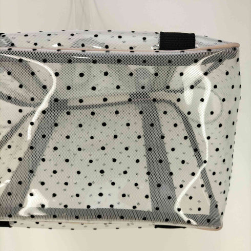 ラドロー LUDLOW FLCK TULL PVC チュール×PVC ドット トートバッグ レディース